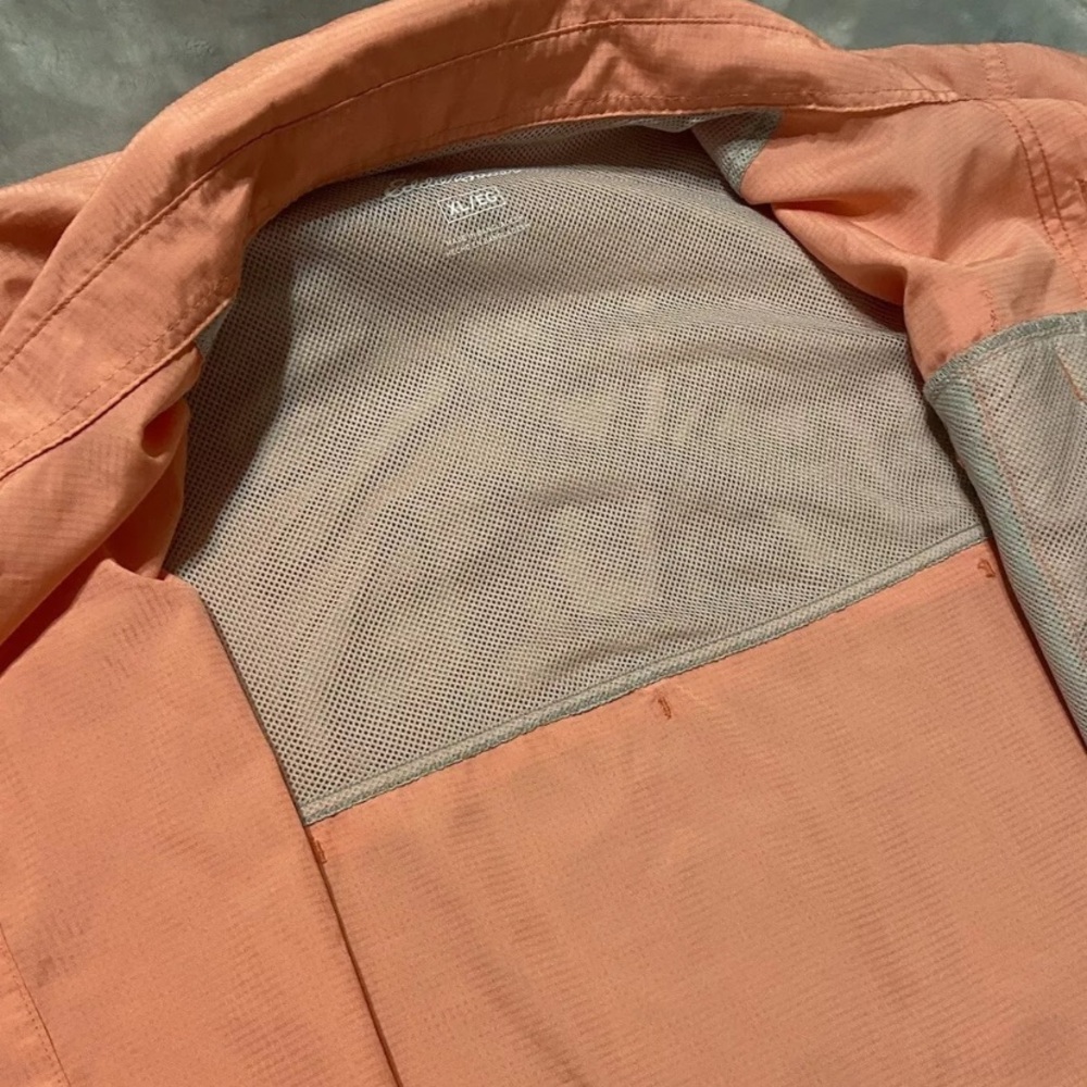 Eddie Bauer Outdoor Fishing/Hiking Vented  Button Up Shirt Men’s XL coral - Picture 7 of 10